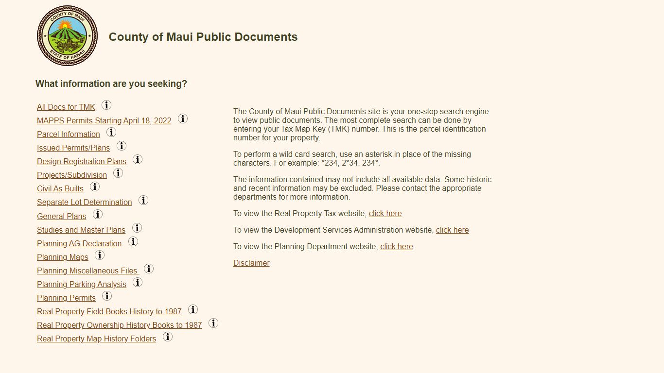 County of Maui Public Documents